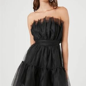 Elegant Black Strapless Dress